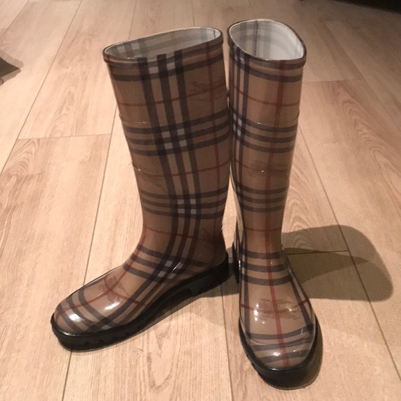 Burberry Shoes - Burberry Haymarket Plaid Rain Boot